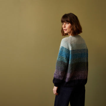 Brampton - Jumper Knitting Pattern For Women in Debbie Bliss Fine Donegal & Angel by Debbie Bliss