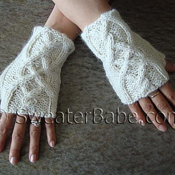 #110 One Skein Cabled Fingerless Gloves