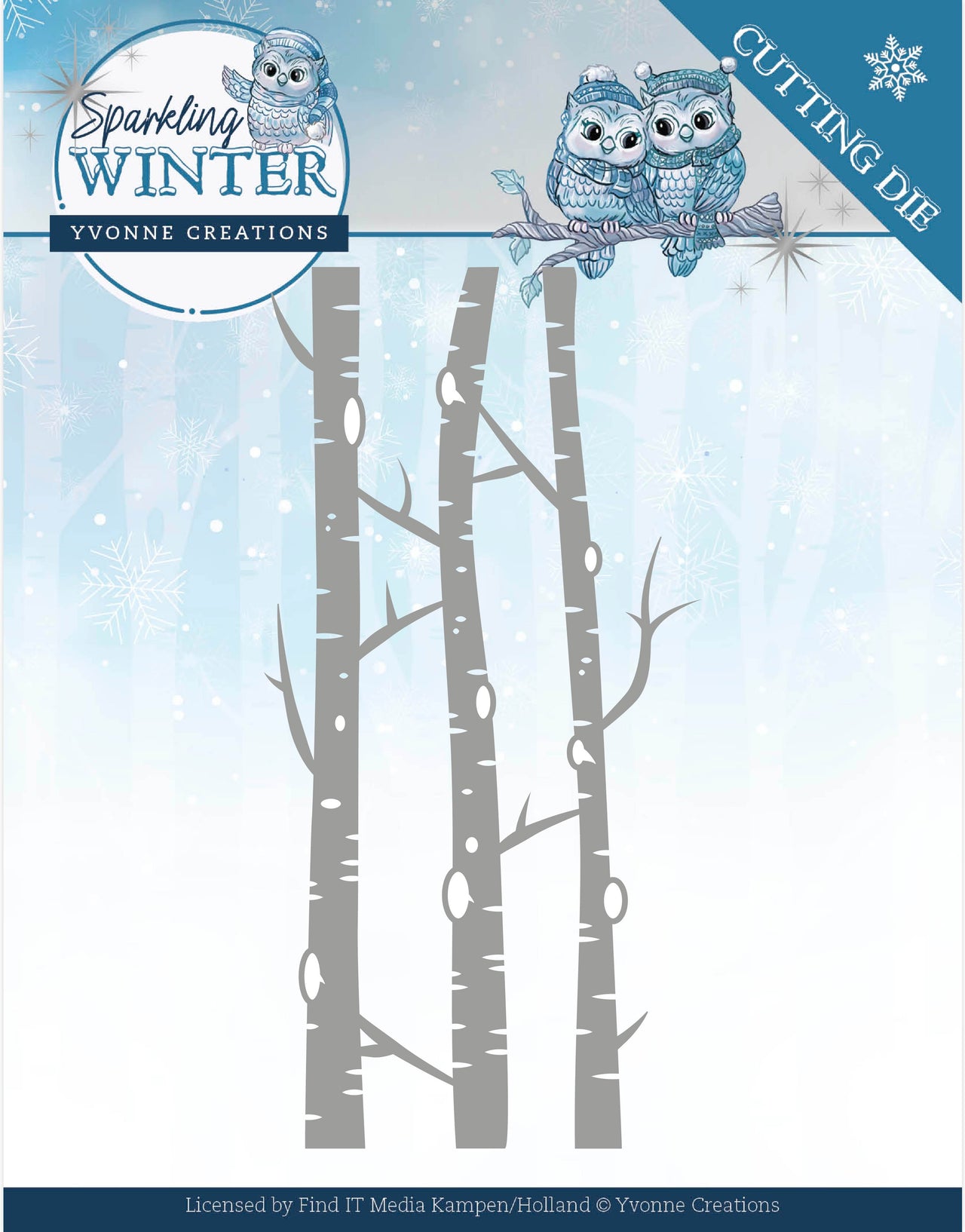 Find It Trading Yvonne Creations Die - Birch Trees, Sparkling Winter