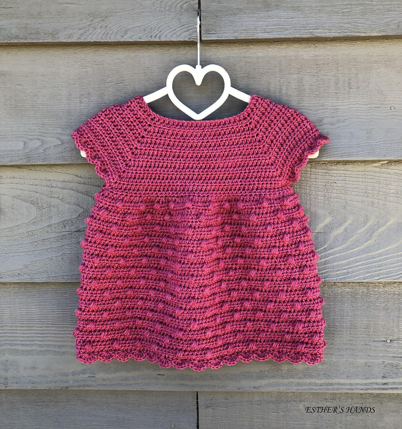 Crochet baby dress - Sylvia Bobble Dress