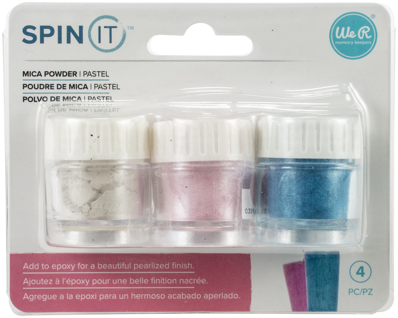 We R Memory Keepers Spin It Mica Powder 3/Pkg - Pastel