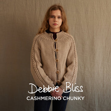 Hanna Cardigan - Jacket Knitting Pattern for Women in Debbie Bliss Cashmerino Chunky