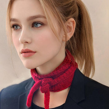 Skinny Sophia Crochet Scarf with I-Cord