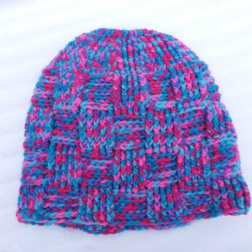 Basket Weave Ponytail Beanie