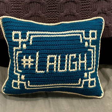 #Laugh Mosaic Pillow No 1