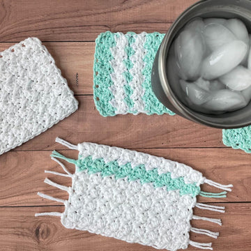 Easy Grit Stitch Mug Rug