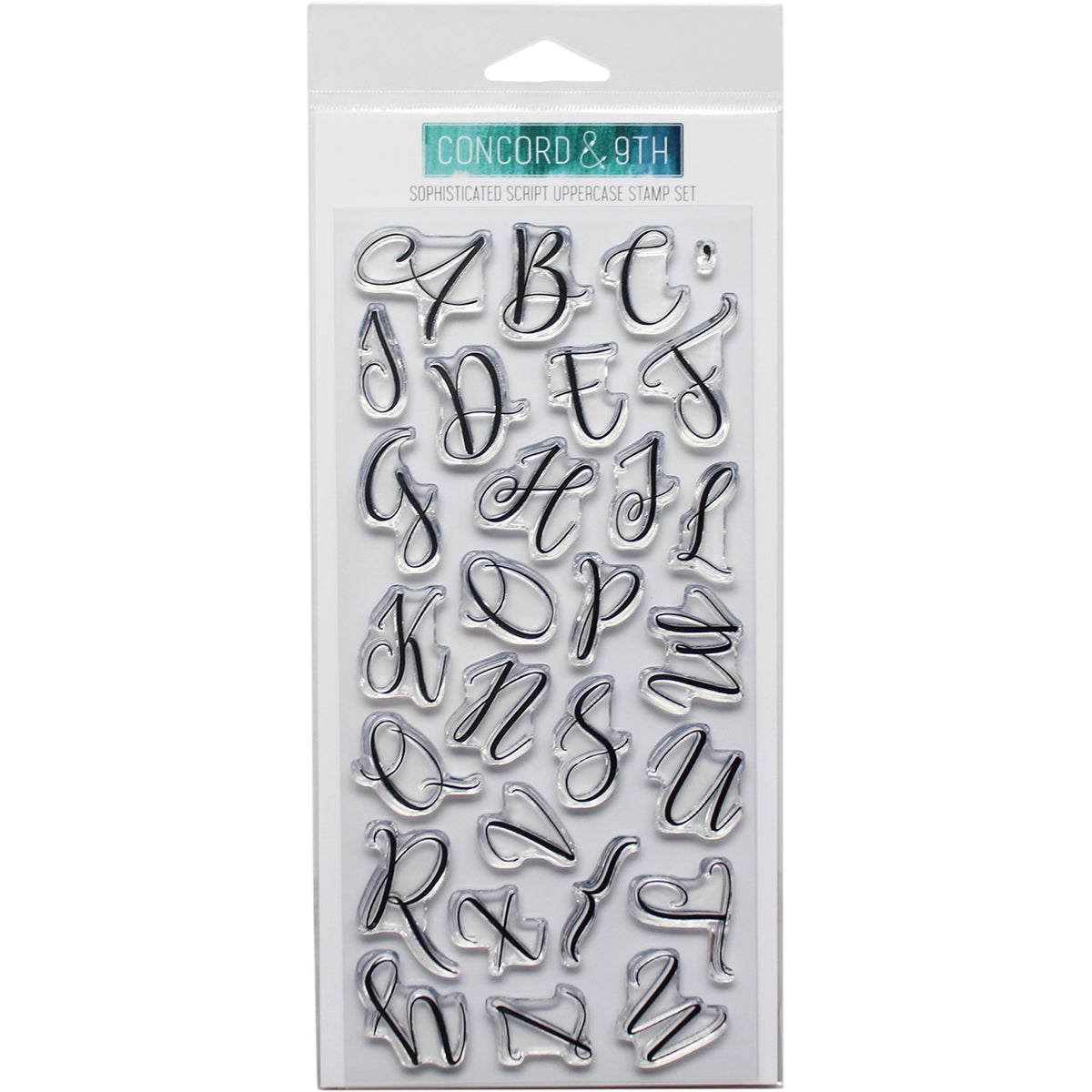 Concord & 9th Clear Stamps 4"X8" - Sophisticated Script Uppercase