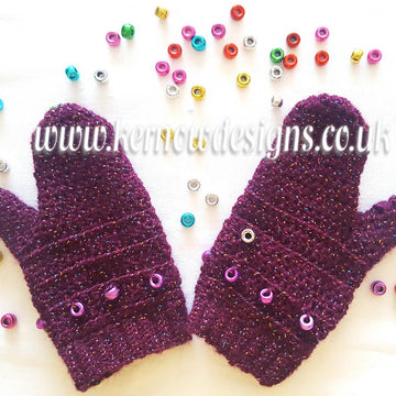 Child's Beaded Mittens