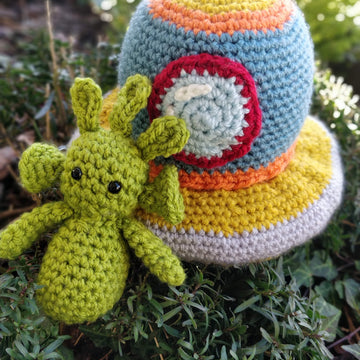 Space Collection crochet Astronaut Alien Spaceship Rocket amigurumi set