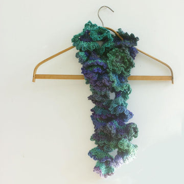 Ruffle Scarf with Scarf Pin