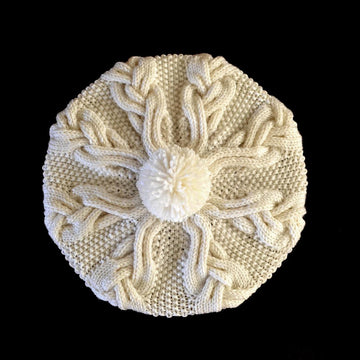 Milky White Cables Hat