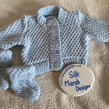 Archie Unisex Baby Cardigan & Booties