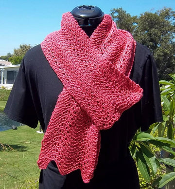 Deceptively Easy Wavy Lace Scarf