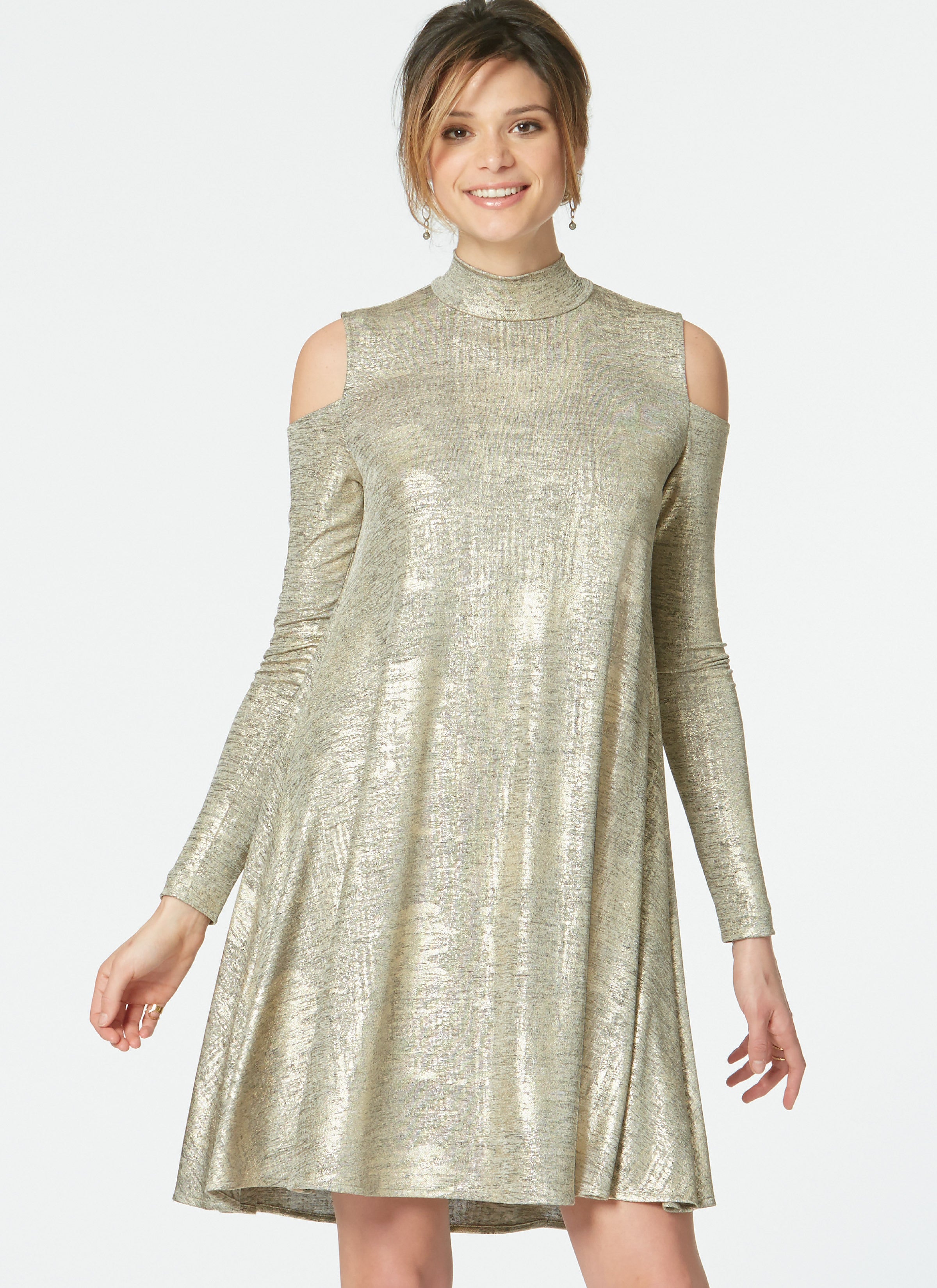 McCall's Misses' Knit Swing Dresses with Neckline and Sleeve Variations M7622 - Sewing Pattern