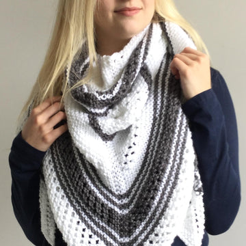 'White Wave' Scarf Shawl