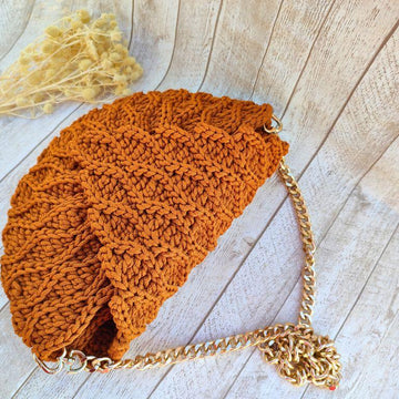 Wavy Ribbed Crochet Circle Bag Pattern