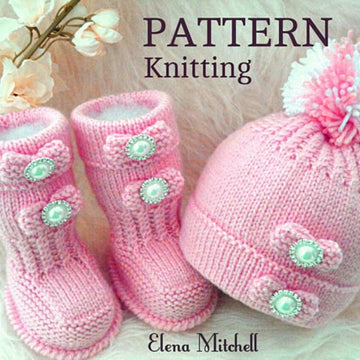 Knitting PATTERN Cute Baby Set Baby Shoes and Hat