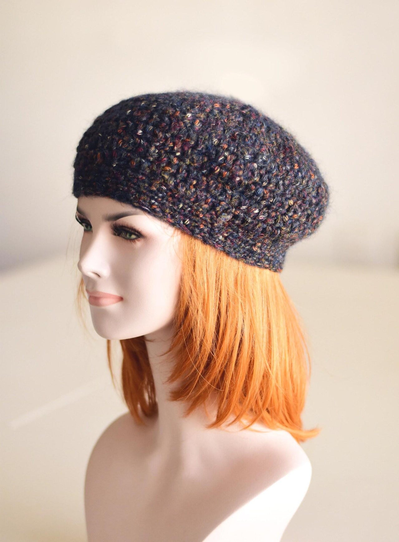 Olena crochet slouch hat in 3 sizes