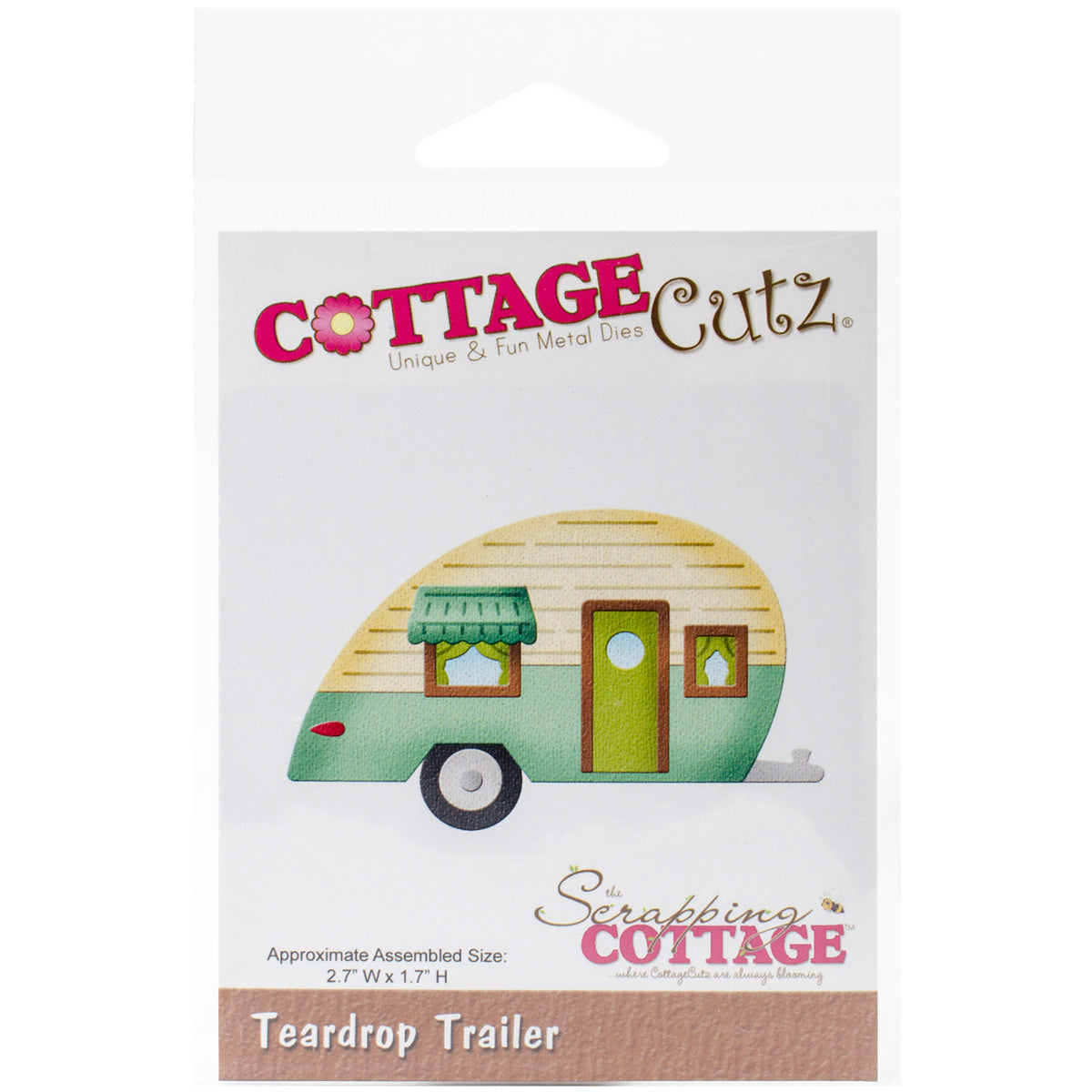 CottageCutz Dies - Teardrop Trailer 2.7"X1.7"