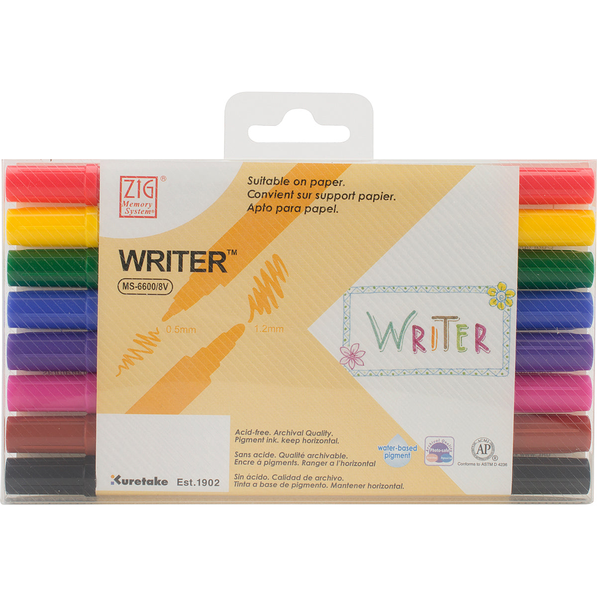 ZIG Memory System Writer Dual-Tip Markers 8/Pkg - 470920