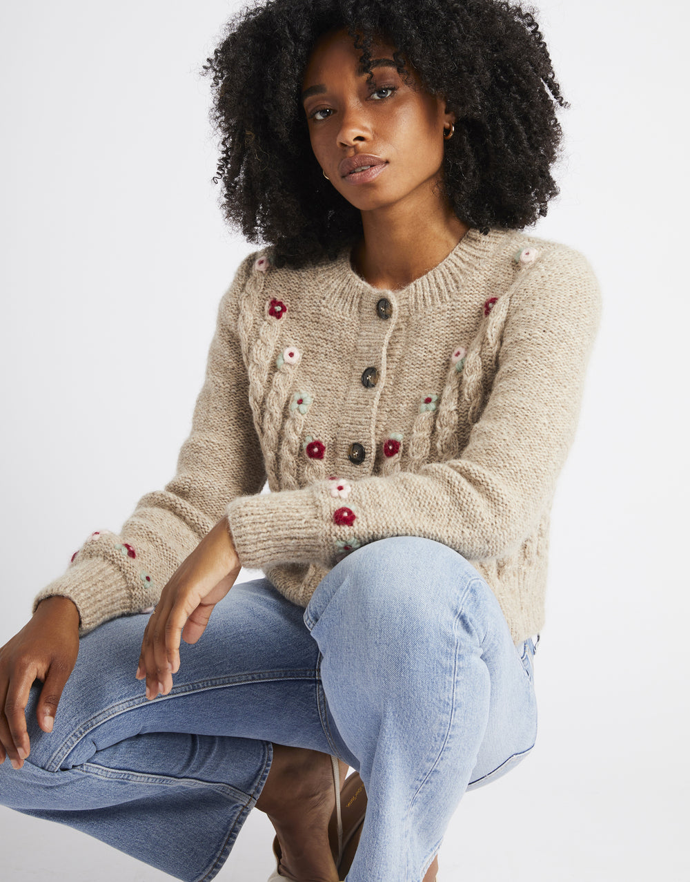 Edith Cardigan in Wool and the Gang Feeling Good Yarn - V778670452 - Leaflet