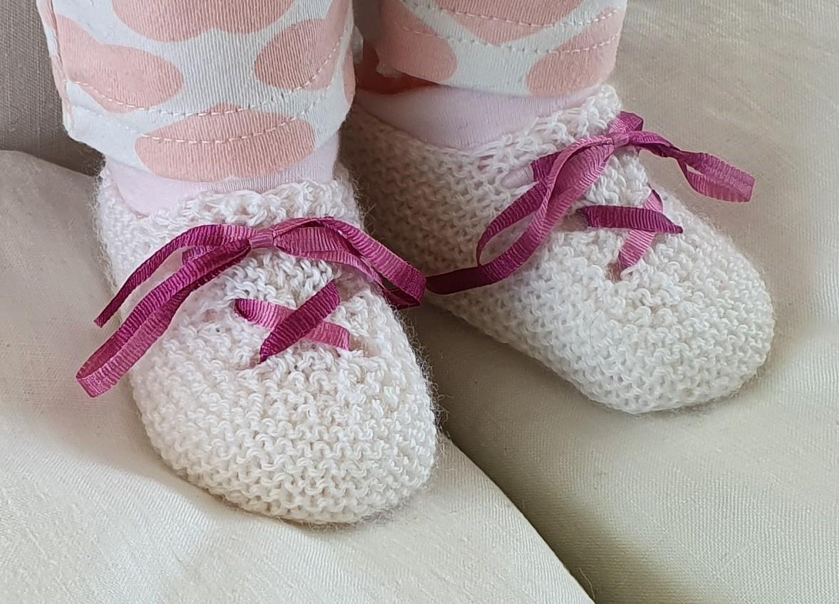 Laura - 3ply lace up baby shoes