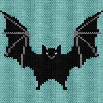 Spooky Bat Knitting Chart
