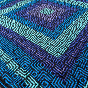 Going Round in Squares Blanket