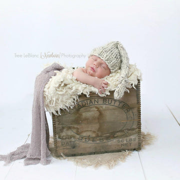 Newborn Stocking Cap Hat Baby Photography Prop Sleeper Cap