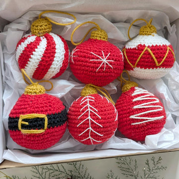 Crochet Christmas Baubles, Easy Crochet Ornament Pattern