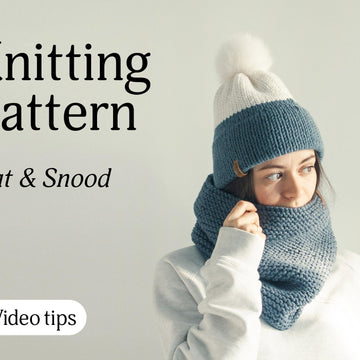 Set: Double Brim beanie and Cowl Scarf + VIDEO