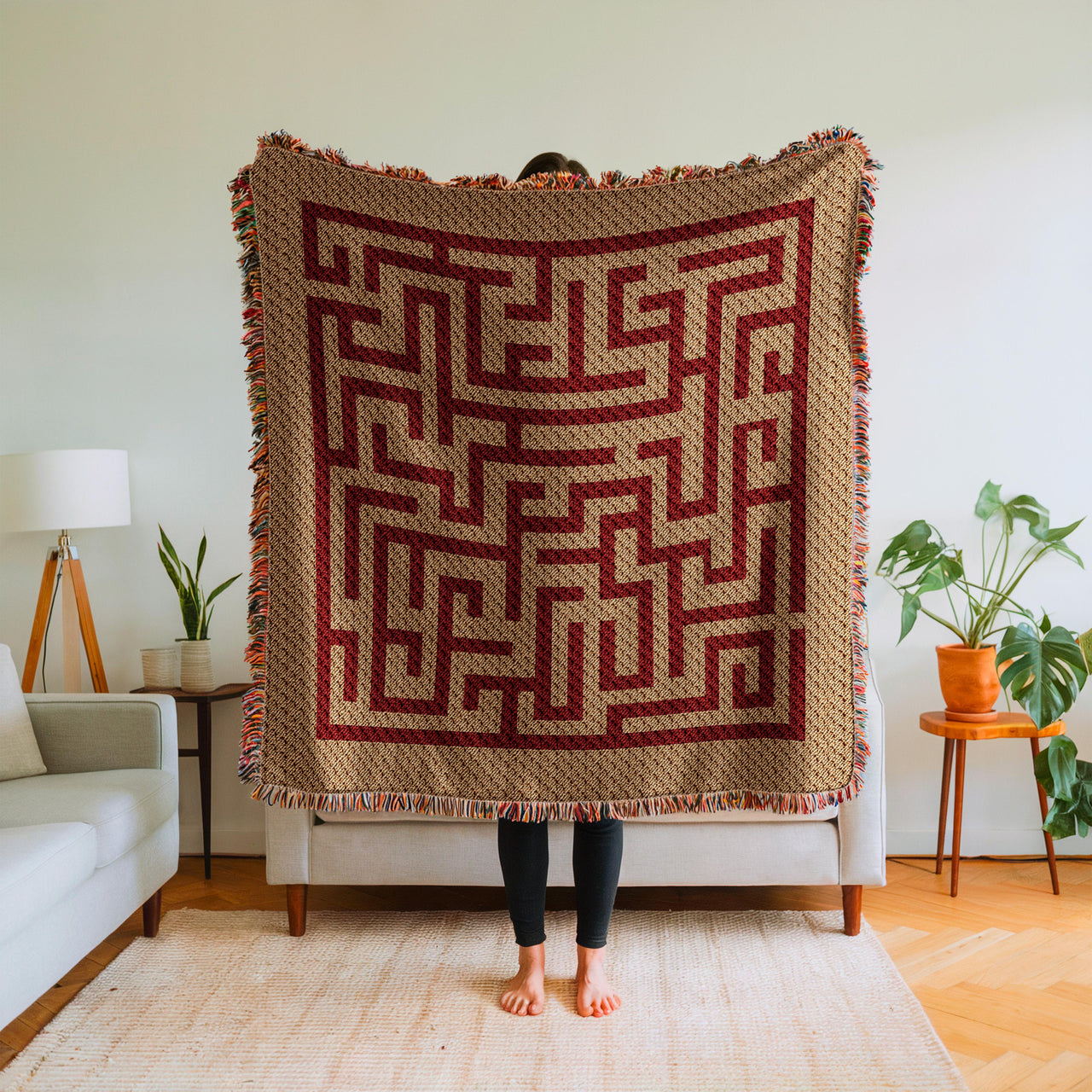Labyrinth Blanket C2C Crochet Pattern