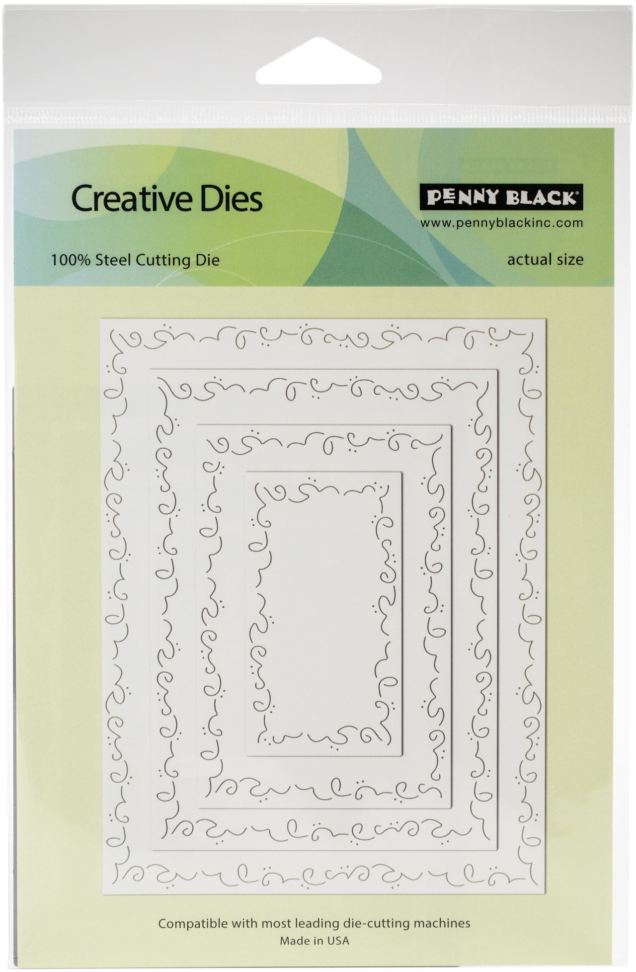 Penny Black Creative Dies - Swirly Stitches 4.2"X5.4"
