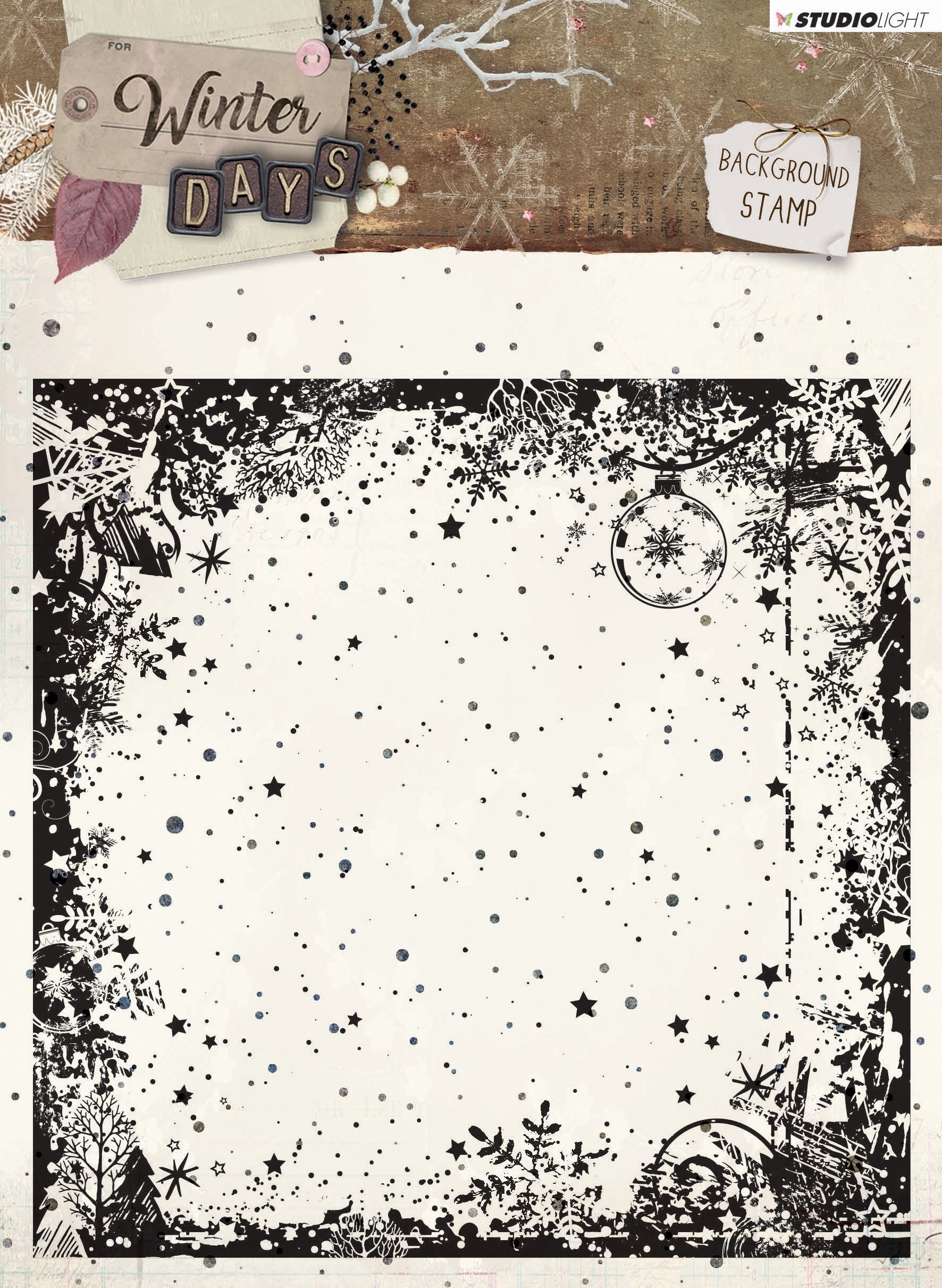 Studio Light Winter Days Background Stamp - 553972