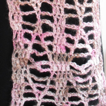 Diamond ladder crochet scarf