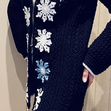 SNOWFLAKE CARDIGAN English USA & Dutch