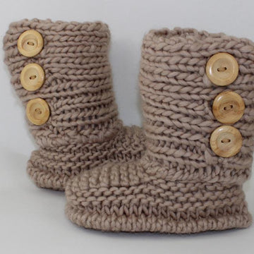 3 Button Childrens Slipper Boots