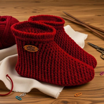 Crochet Slipper Boot Pattern PDF + English Video Tutorial for Women