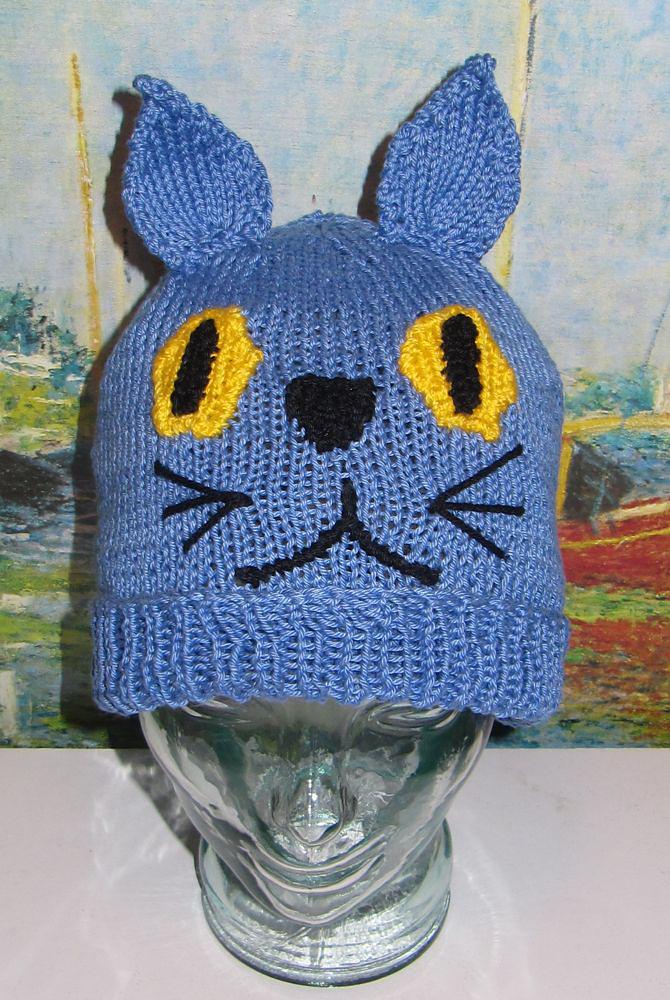 Blue Cat Beanie Animal Hat