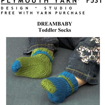 Toddler Socks in Plymouth Yarn Dreambaby DK - F531 - Downloadable PDF