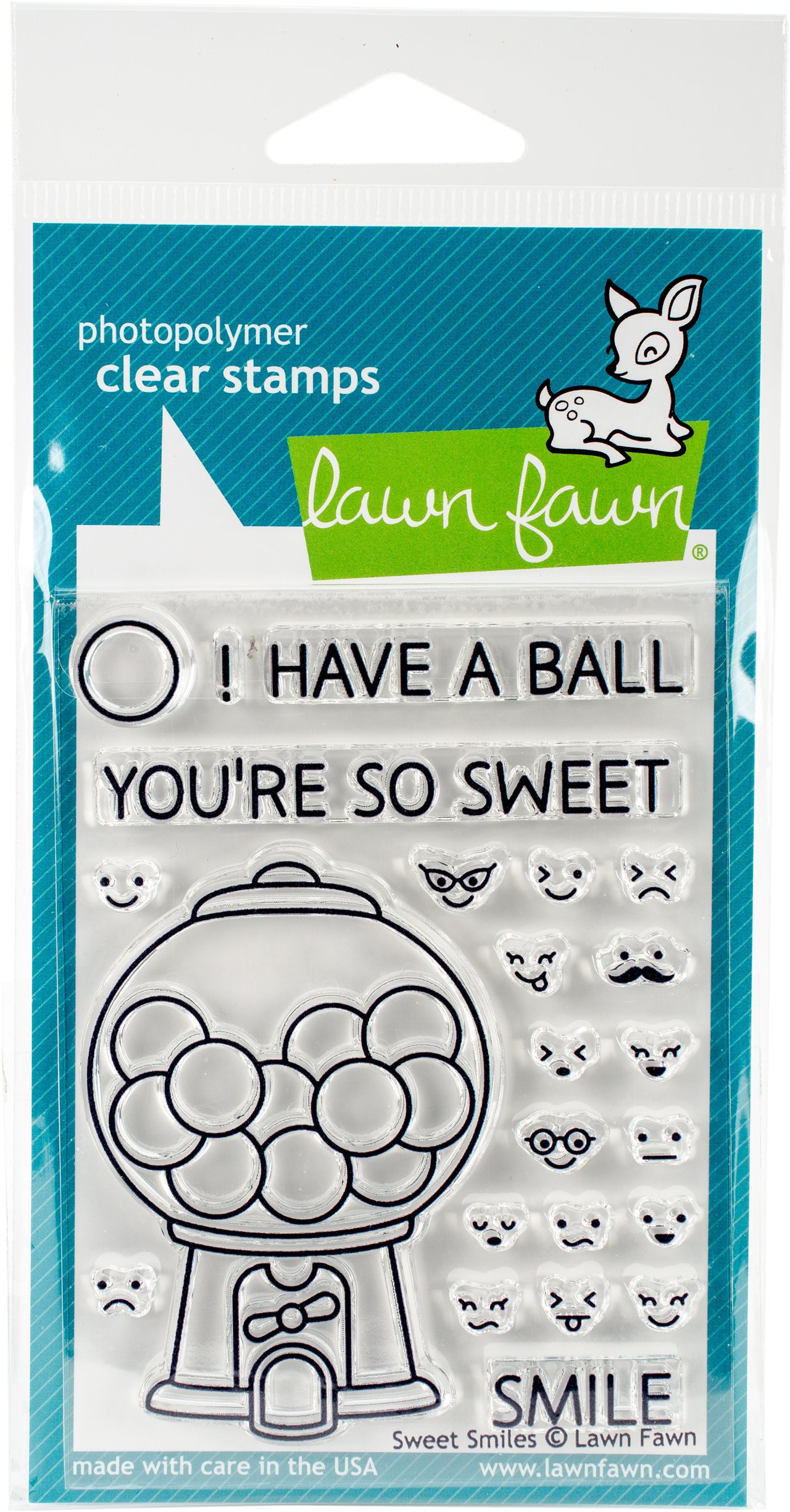 Lawn Fawn Clear Stamps 3"X4" - Sweet Smiles