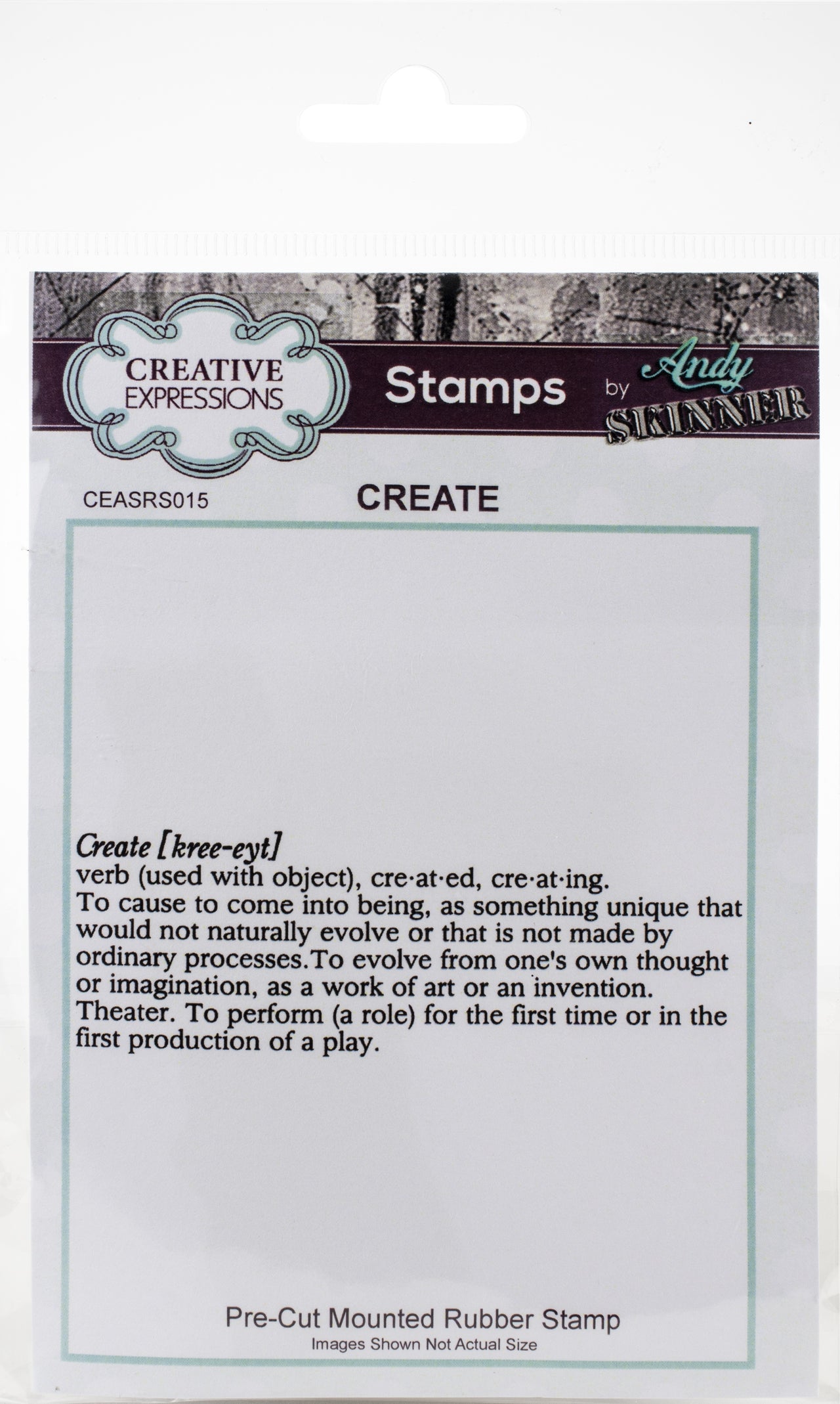 Creative Expressions Rubber Stamp By Andy Skinner - Create