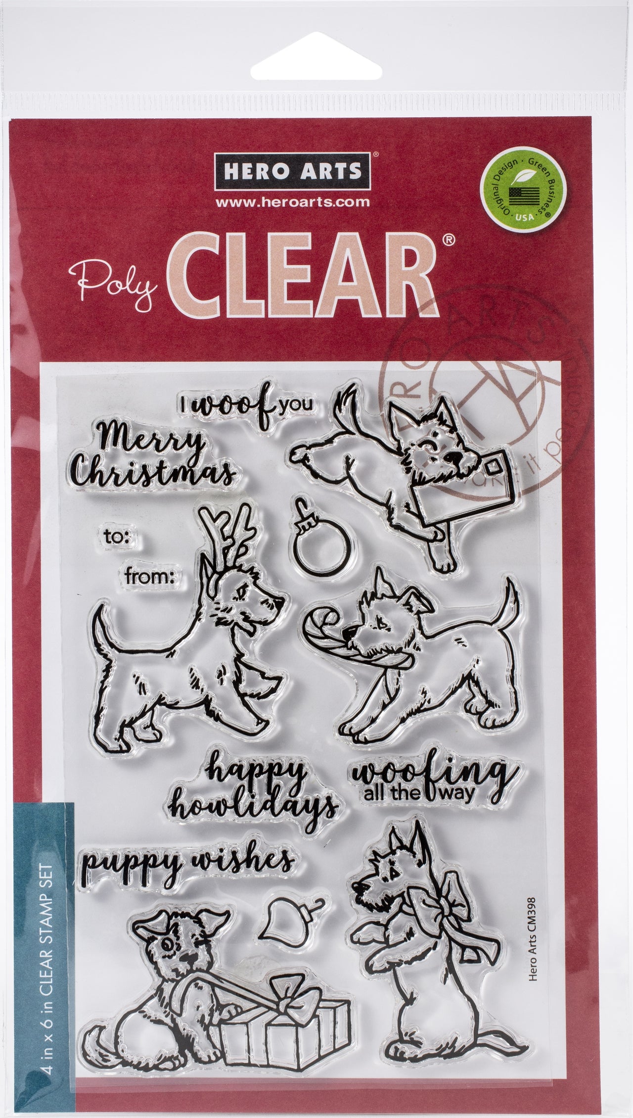 Hero Arts Clear Stamps 4"X6" - Merry Woof