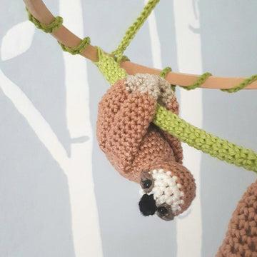Sloth baby mobile