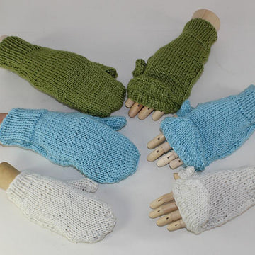 Aran Texting Mittens