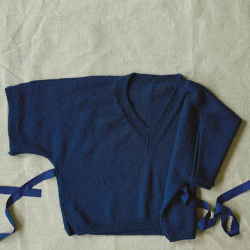 Dora Sweater in Erika Knight British Blue 100 - Downloadable PDF
