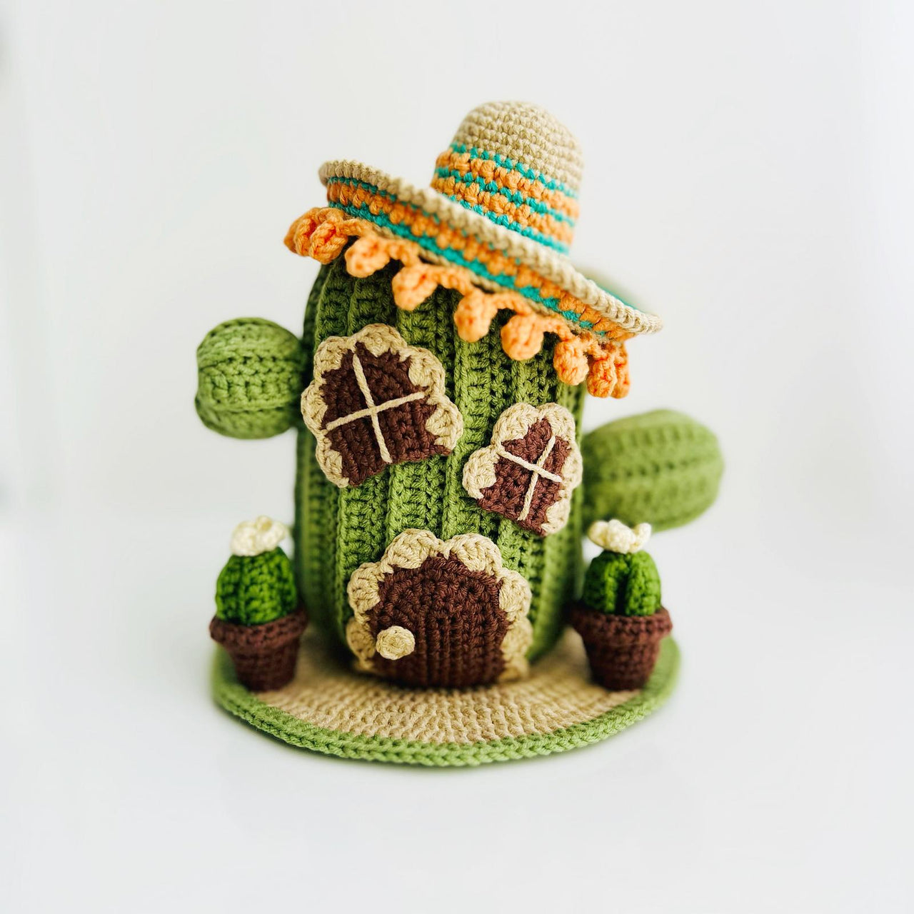 Crochet cactus, amigurumi cactus, crochet doll house, amigurumi doll house, Cactus house
