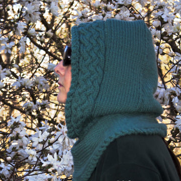 Seidr Cabled Hood, Headband & Wrist Cuffs