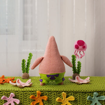 Starfish Shenanigans Amigurumi Pattern – Chibi Pink Star Plush | Cute Crochet PDF Pattern