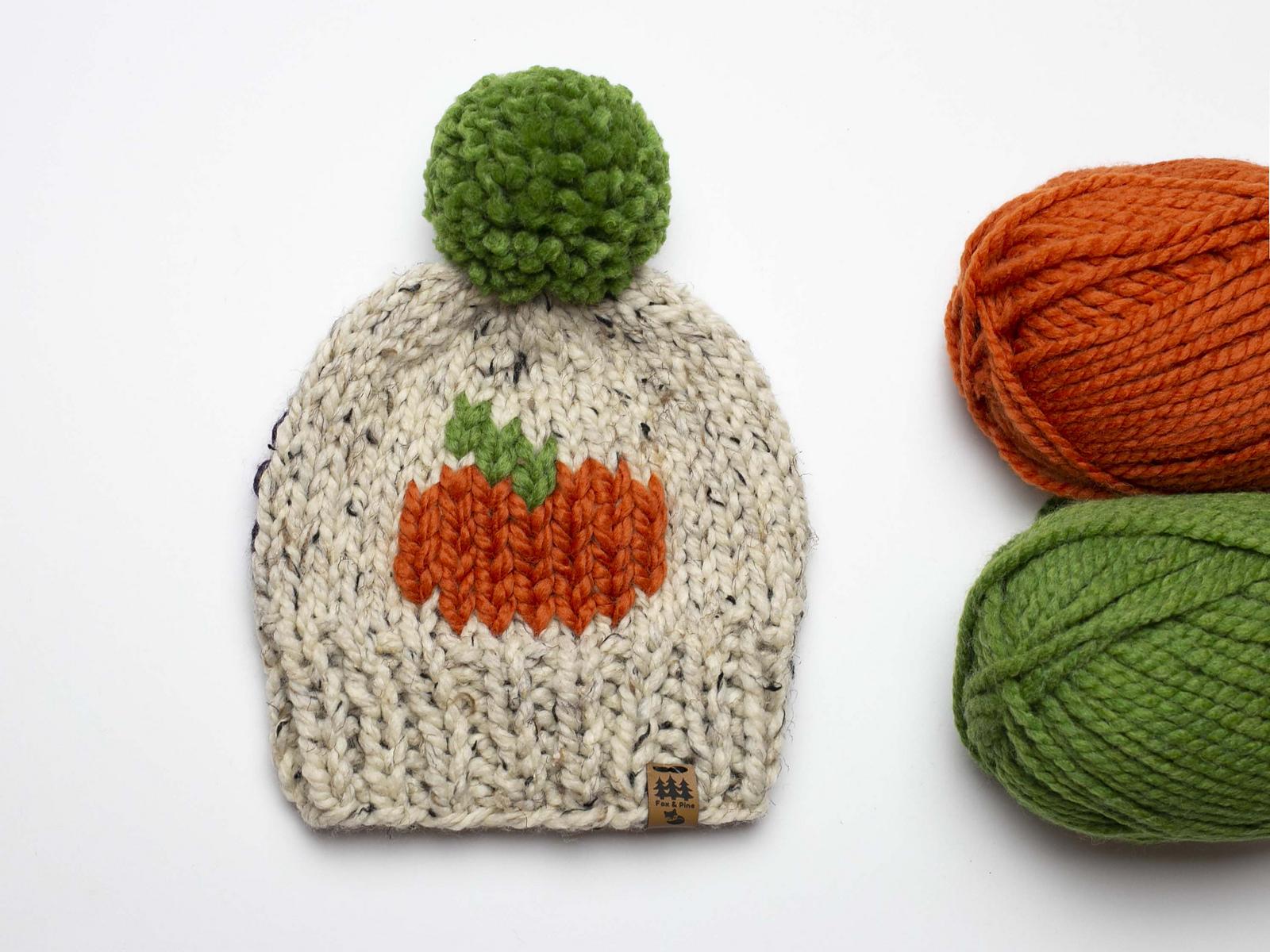 Little Pumpkin Pompom Hat Baby Children Women Halloween Fall Thanksgiving